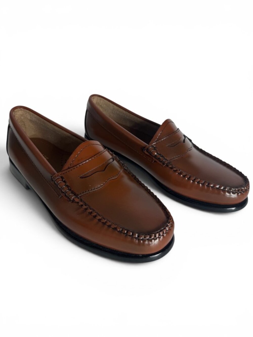 G.H. Bass & Co. Cognac Brown Leather Penny Loafers
